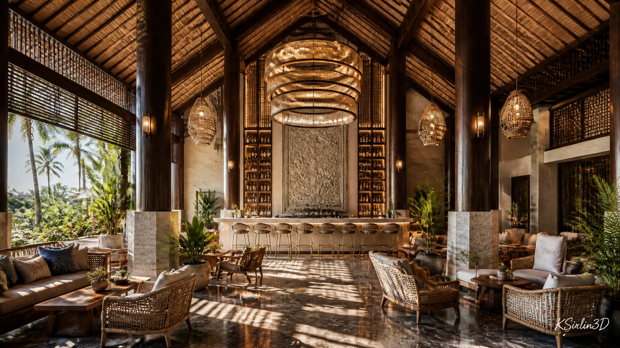 Tropical Resort Lobby