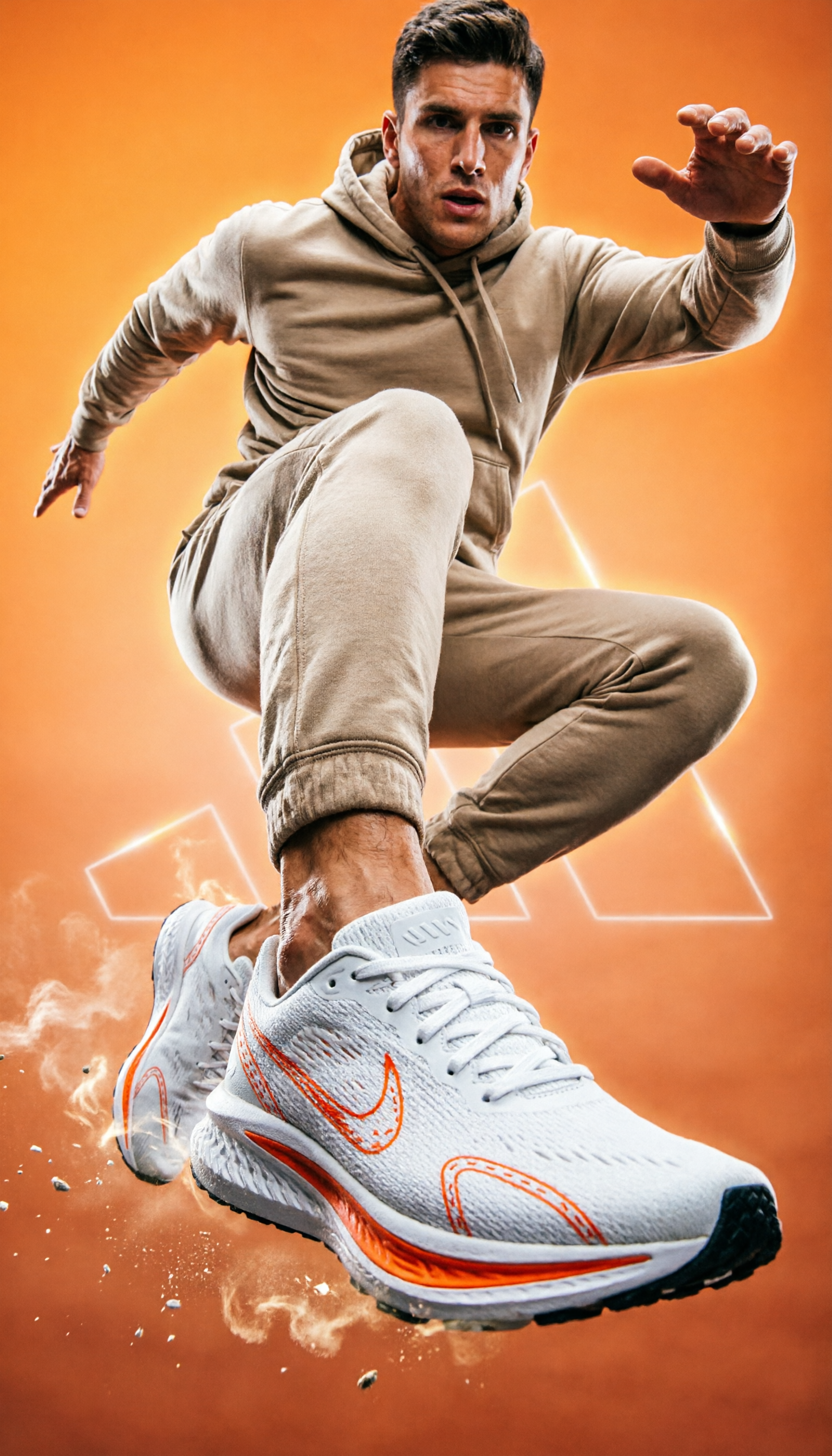 Airborne Orange Sneakers
