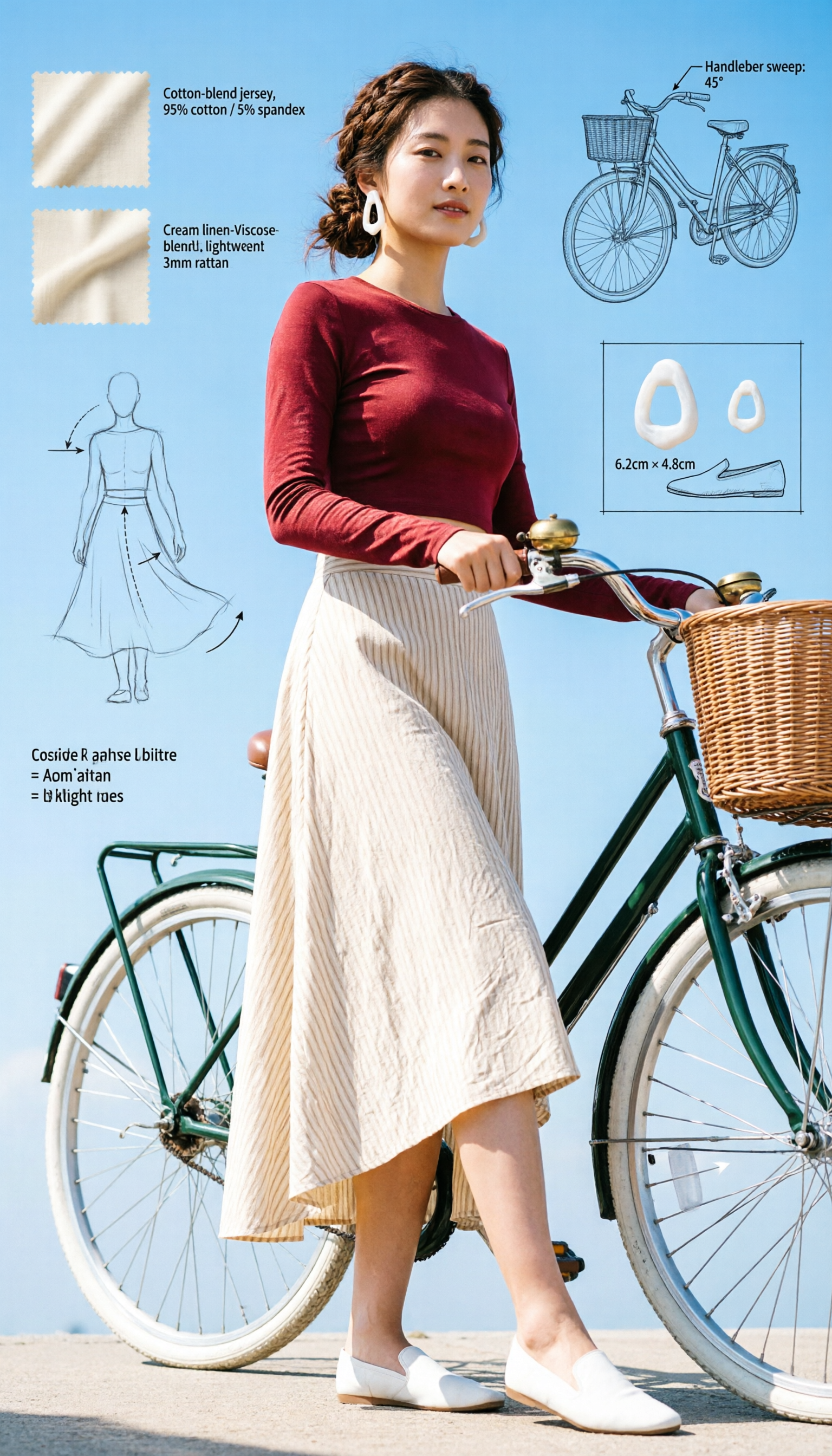 Vintage Bicycle Fashion Sheet